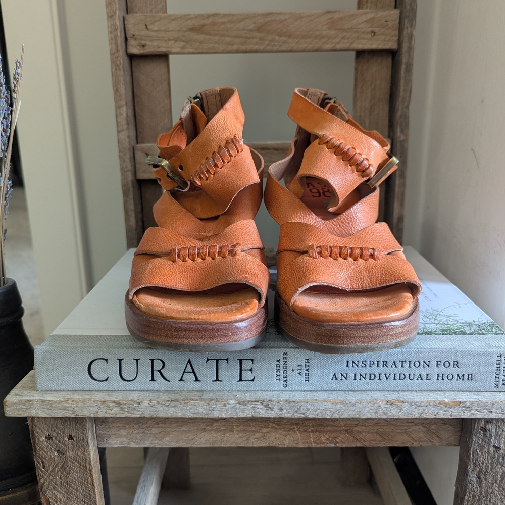 A.S.98 Women's Vibrant Orange Sandals